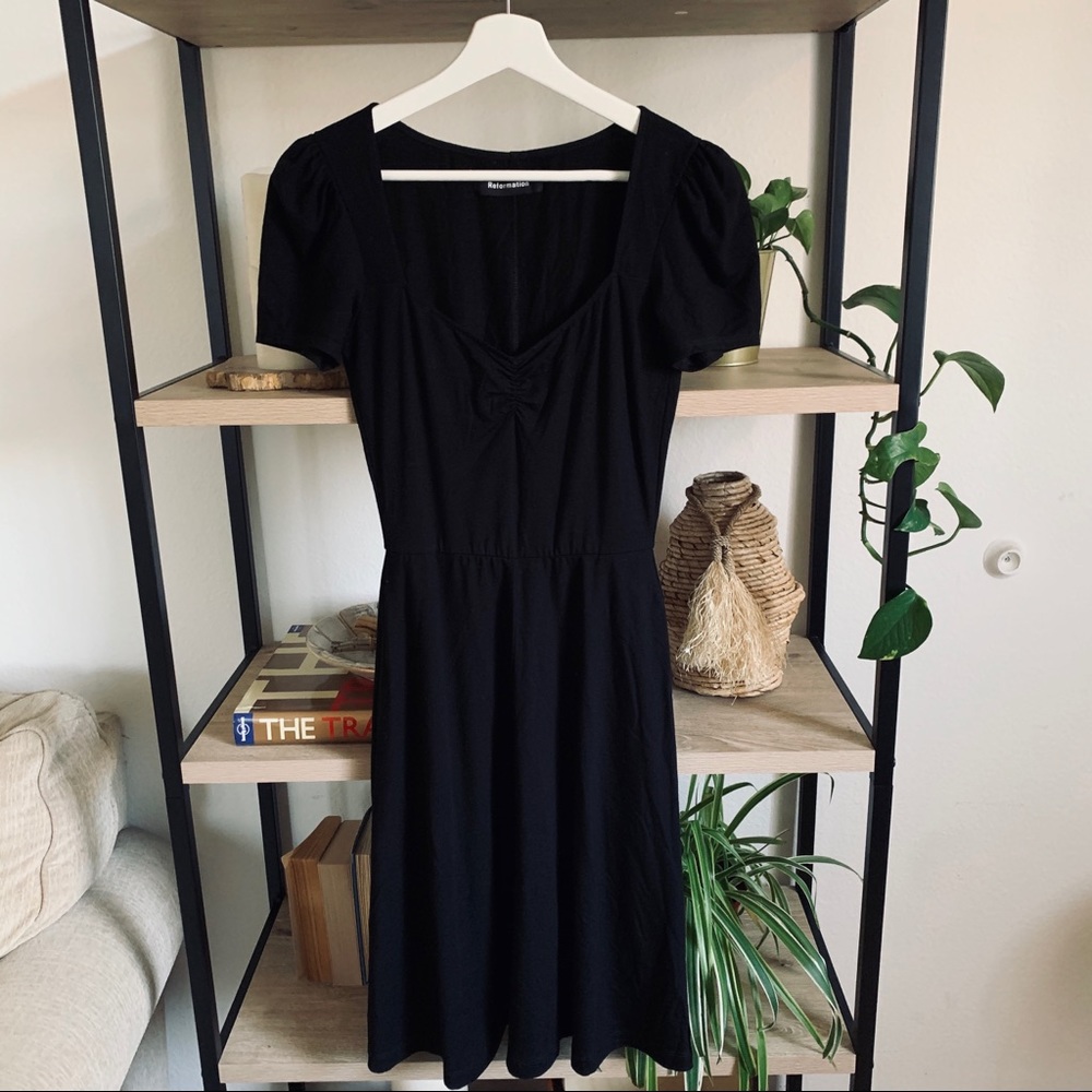 SOLD. Reformation Kiera Midi Dress w/ Pockets - Picture 3 of 6